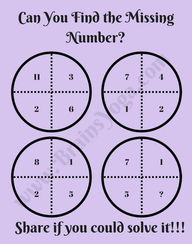 Missing Number Maths Logic Picture Puzzle