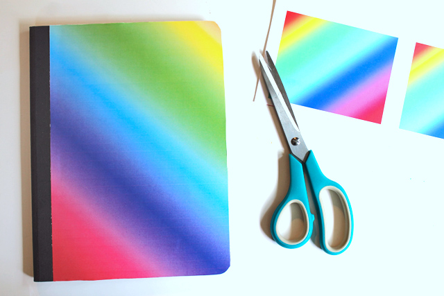 Make your own Lisa Frank inspired notebooks and school supplies!