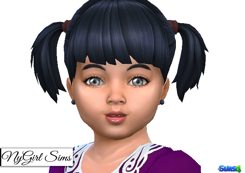 NyGirl Sims 4 Colored Pearl Toddler Earrings