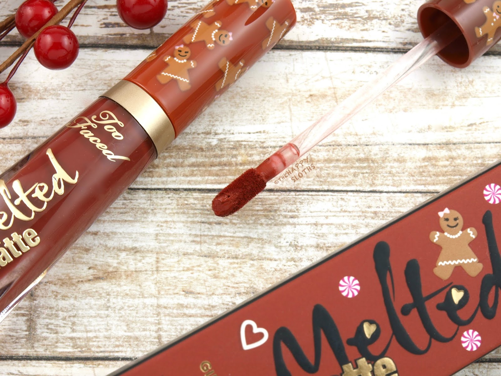 Too Faced | Melted Matte Liquified Long Wear Lipstick in "Gingerbread Girl" & "Gingerbread Man": Review and Swatches