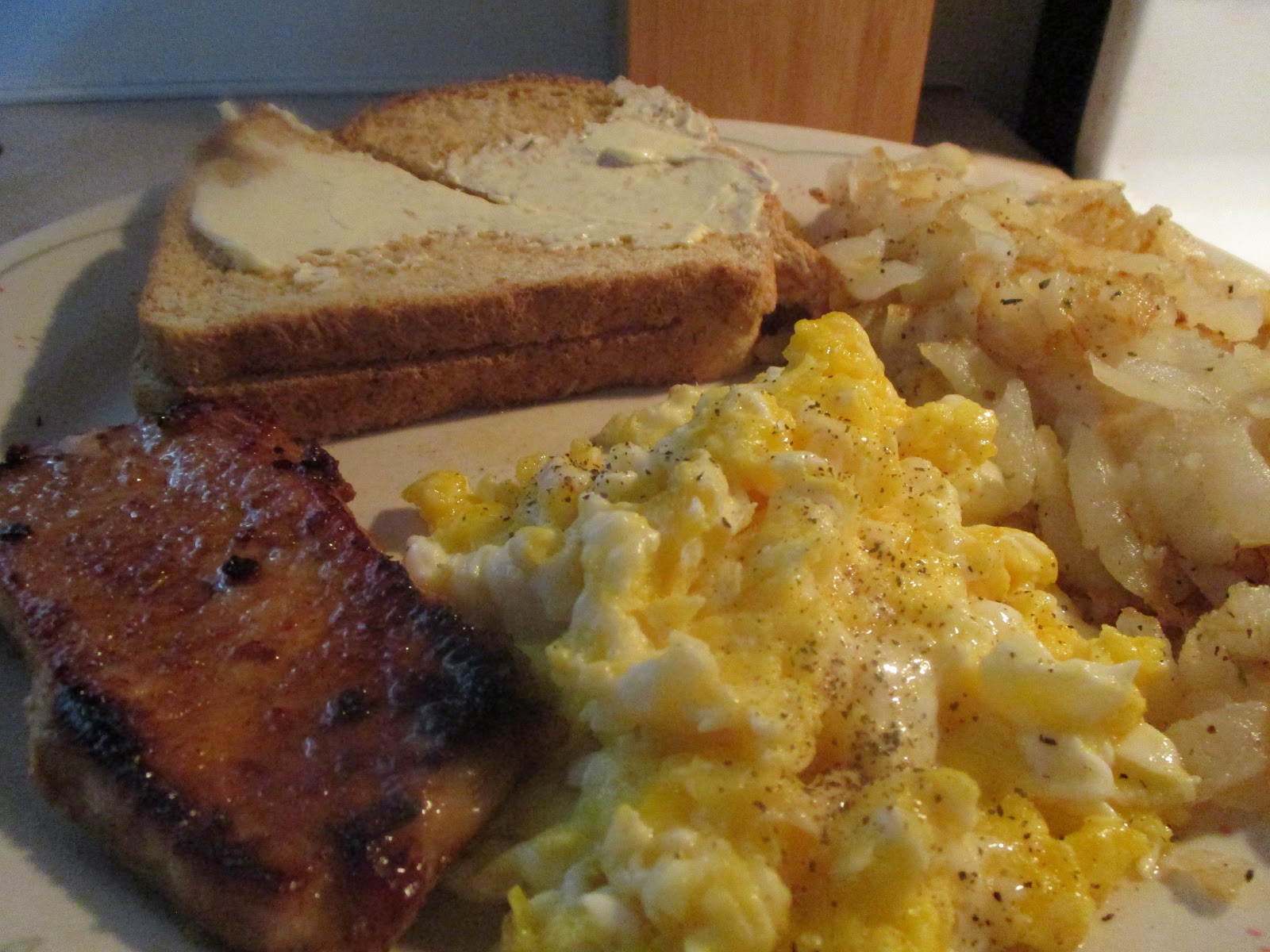 Diab2Cook Breakfast for Dinner Thin Cut Pork Chops, Hash Browns