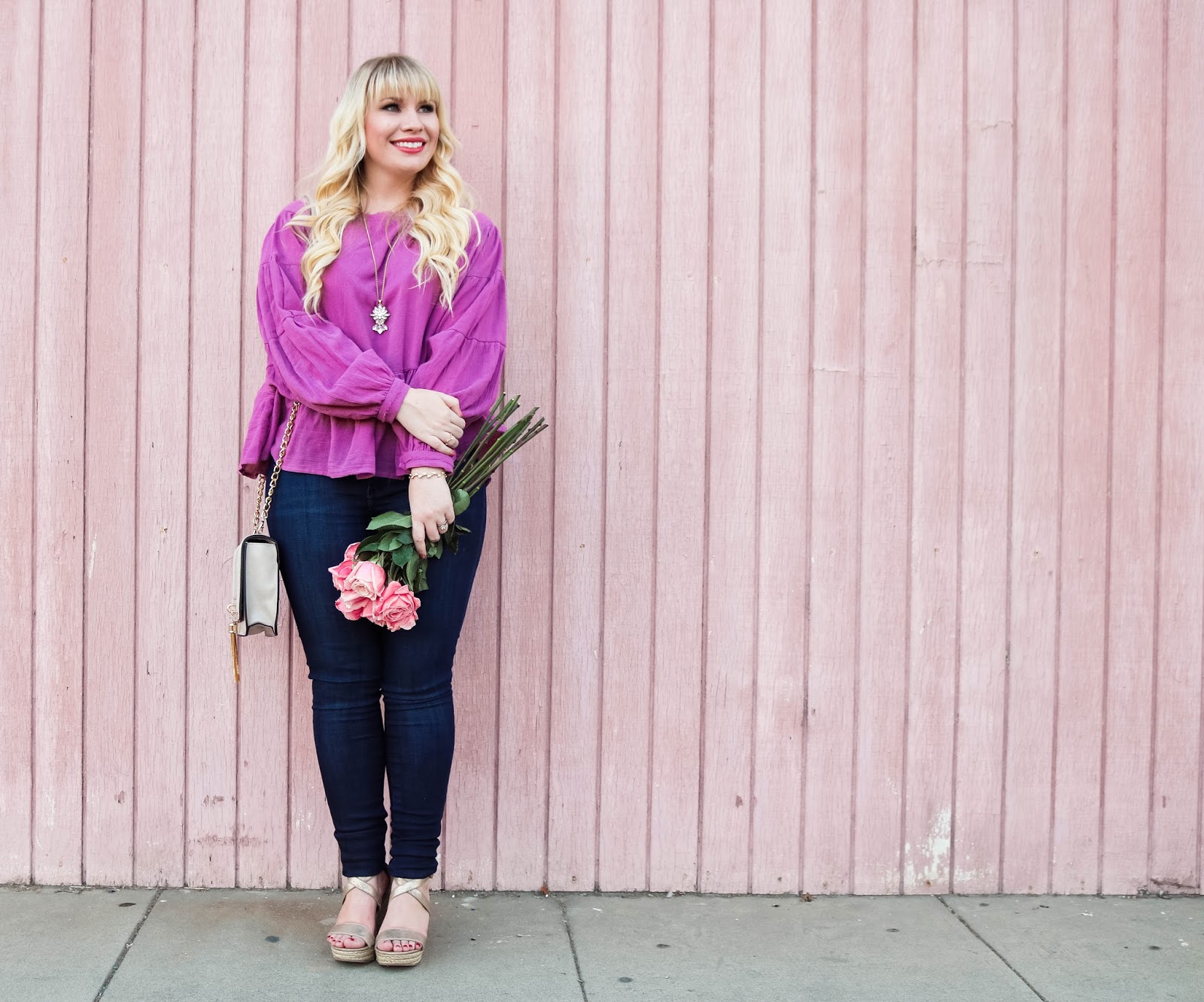 Purple Ruffled Top & Trip Recap
