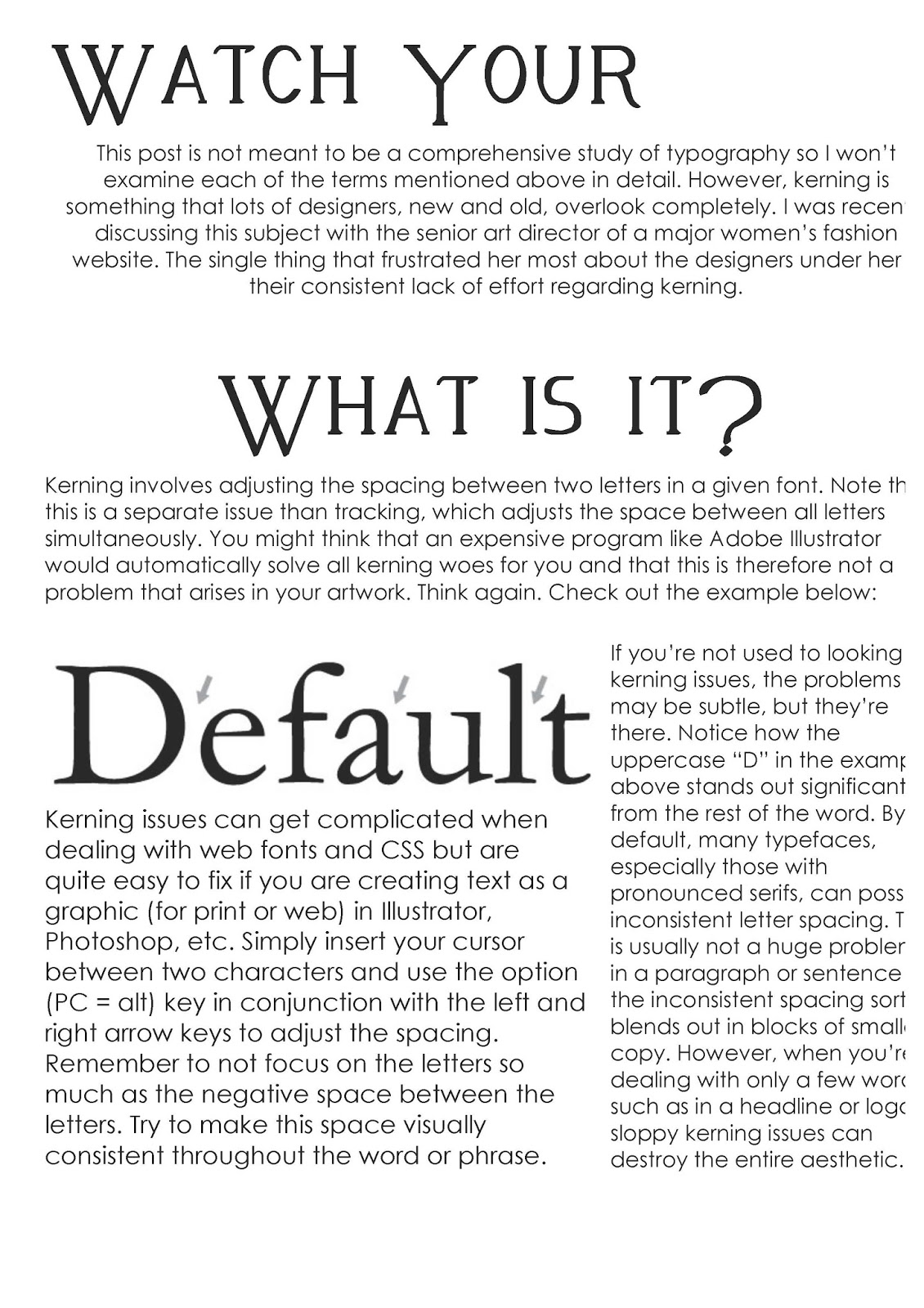 The World Of Graphic: Typography rules and history