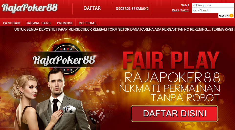Rajapoker88 Situs Agen Judi Poker Domino QQ Online Paling Terpercaya