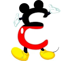 Original alfabeto inspirado en Mickey Mouse E.