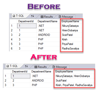 SQL Server STUFF() Function With Syntax and Example | Codingvila