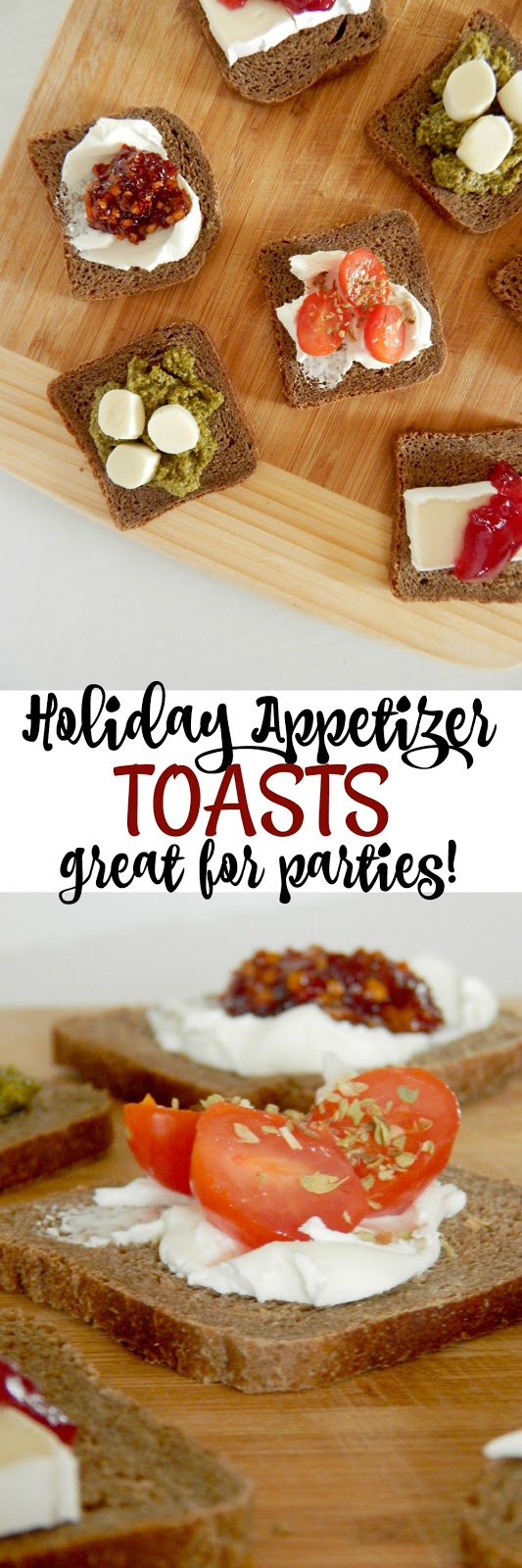 Holiday Appetizer Toasts...perfect, bite-sized treats for any holiday party! (sweetandsavoryfood.com)