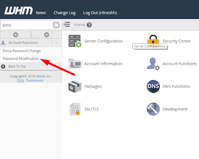 How to reset a cPanel password in WHM| Cheapest linux hosting provider
