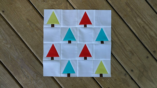 Tree Farm quilt block for Christmas QAL