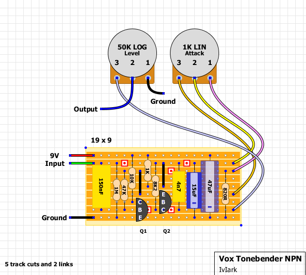 Guitar FX Layouts: Vox Tone Bender