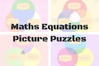 Mathematics Equations Circle Picture Puzzles for Kids with answers