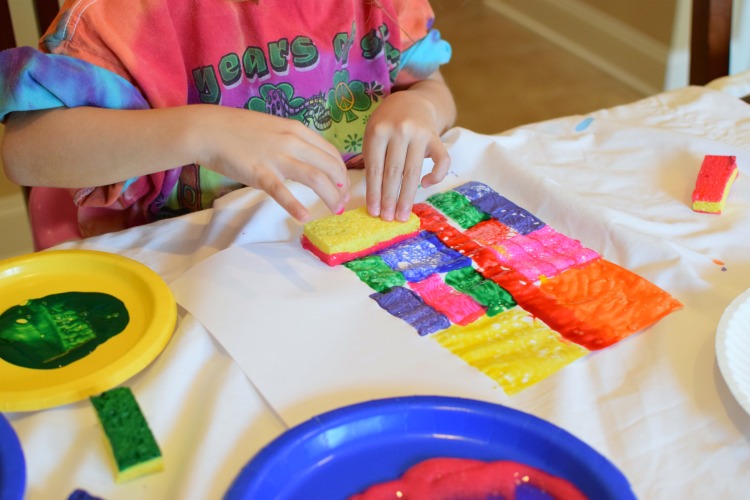FitItTogether Sponge Painting What Can We Do With Paper And Glue