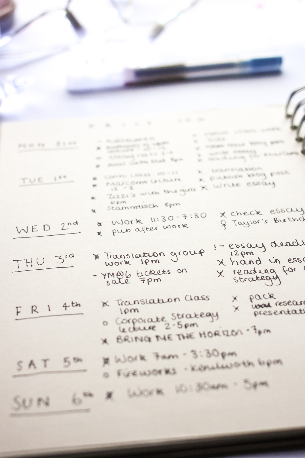 Bullet Journal for University Setup | www.hannahemilylane.com