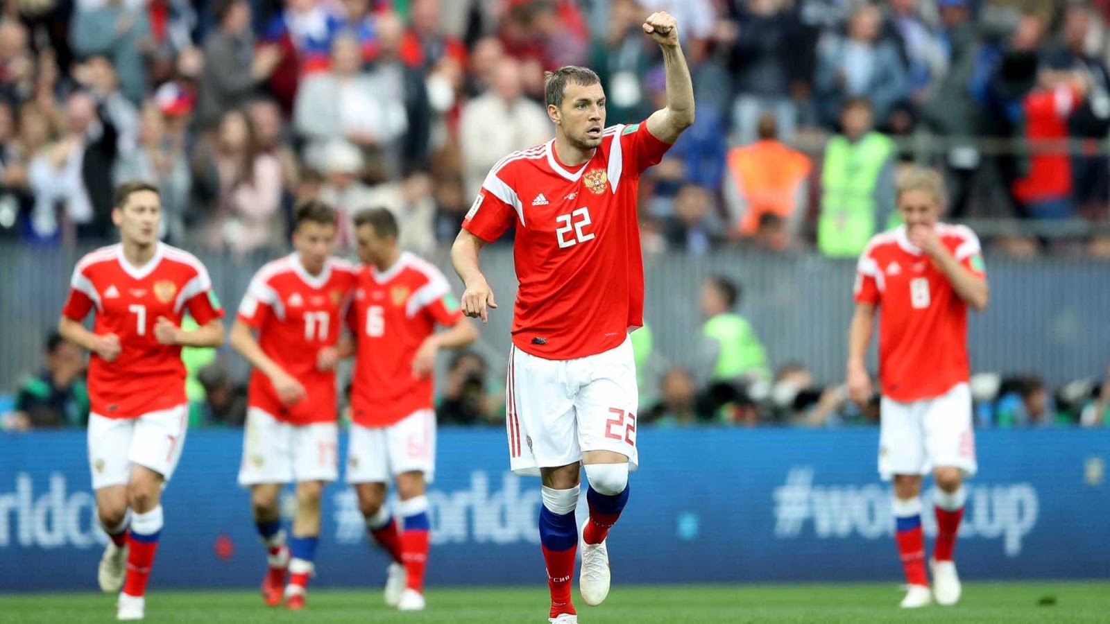 Rússia goleia Arábia Saudita por 5x0 na abertura da Copa 2018; veja fotos