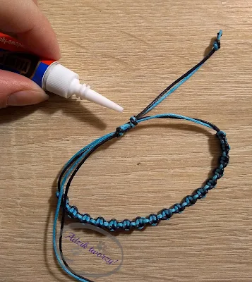 Adzik tworzy - regulacja długości w bransoletce DIY ze sznurków