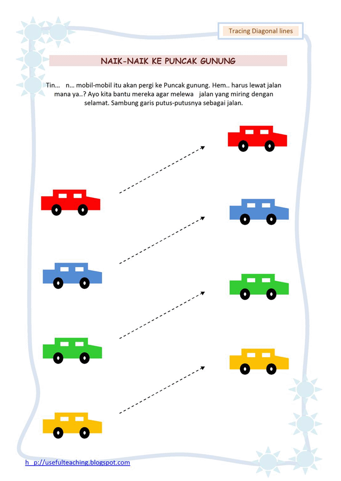 Education for all TRACING DIAGONAL LINES