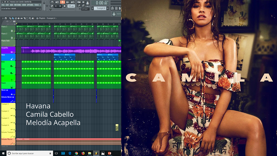 Vídeotutorial de Havana de Camila Cabello producido con FL Studio 12 