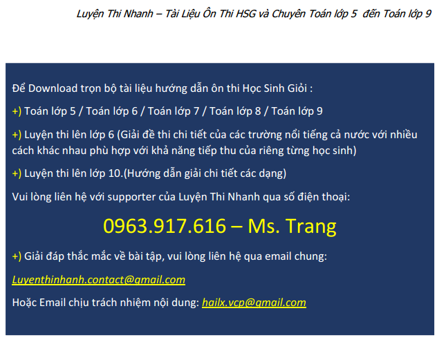[ĐỀ THI TOÁN LỚP 5 - ĐÁP ÁN] ĐỀ ÔN TẬP TOÁN LỚP 5 NÂNG CAO SỐ 004 TRUNG BÌNH - KHÁ