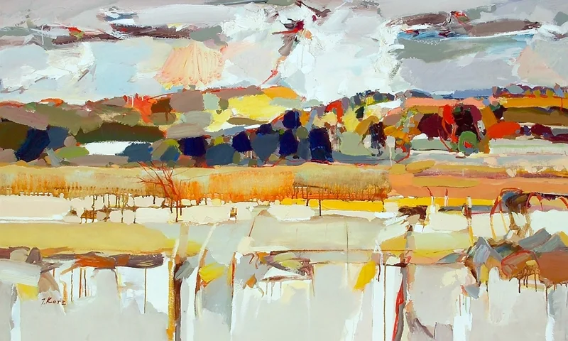 Josef Kote 1964 | Albanian Abstract painter | Vibrant colors