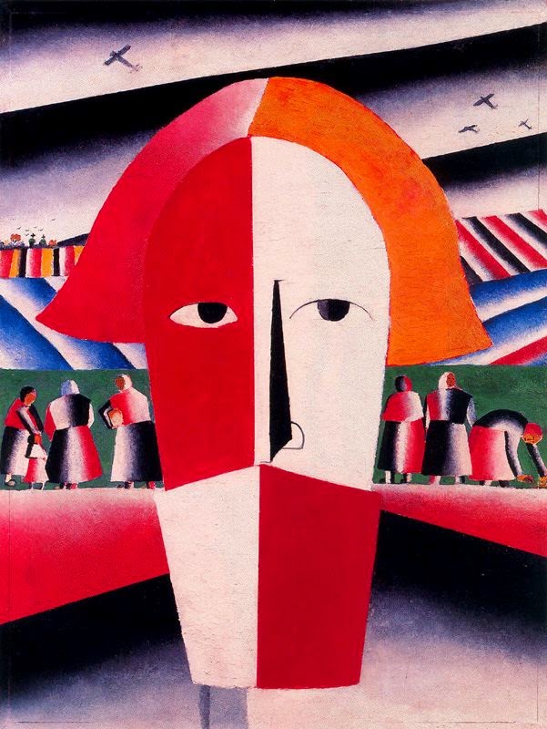 Cabeça de um Camponês - Kasimir Malevich e suas pinturas com elementos geométricos abstratos