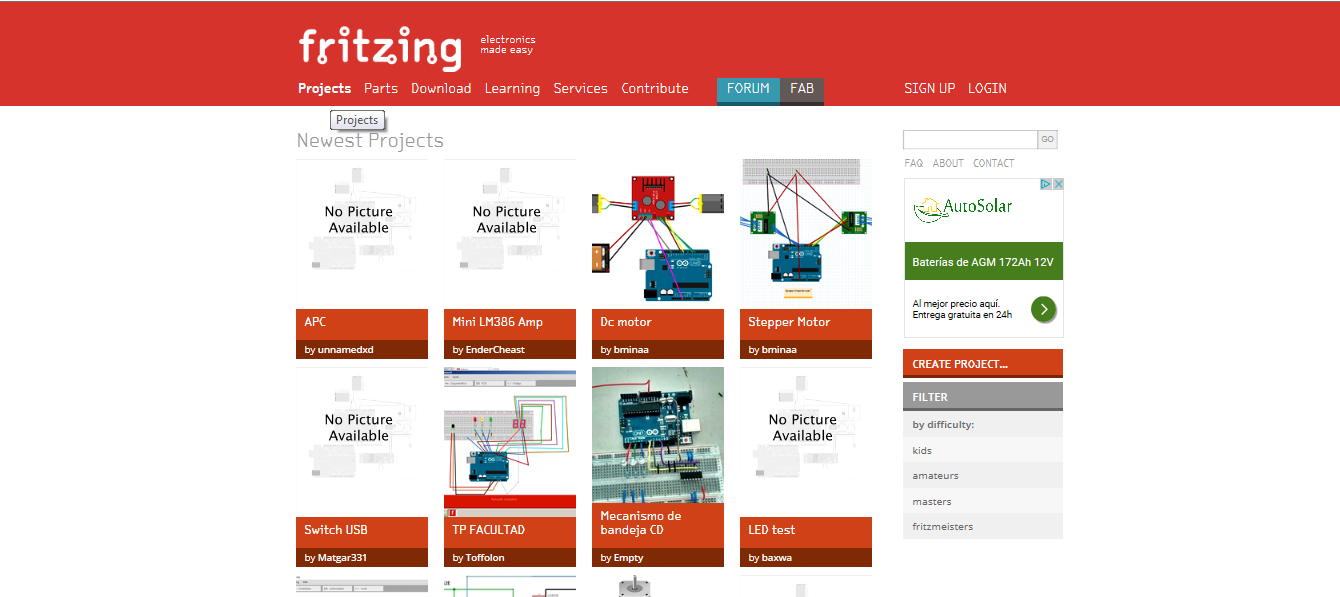 Arduino en Fritzing: WEB FRITZING