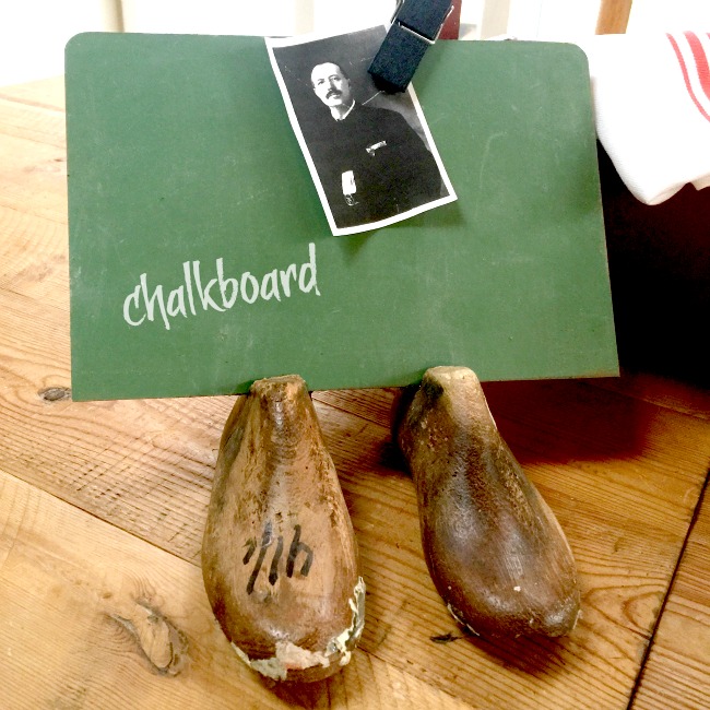 How I Made a Chalkboard From Vintage Shoe Forms