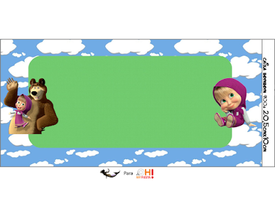 Masha y el Oso: Etiquetas para Candy Bar para Imprimir Gratis. Etiquetas de Masha y el Oso para imprimir gratis.