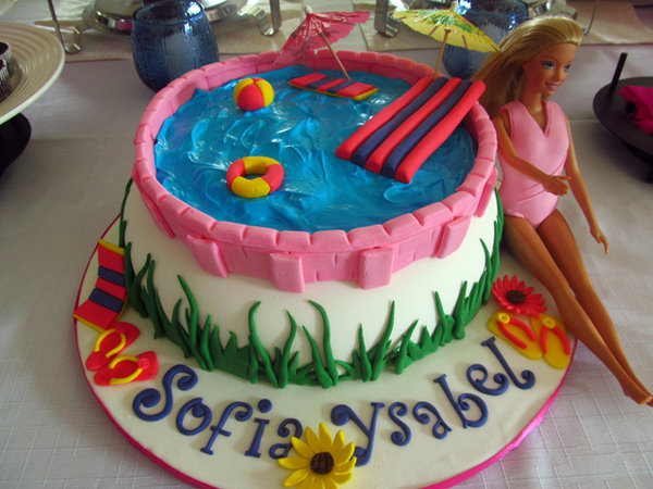 Biba Party Shop: Sofia Ysabel's Barbie Themed Pool Cake