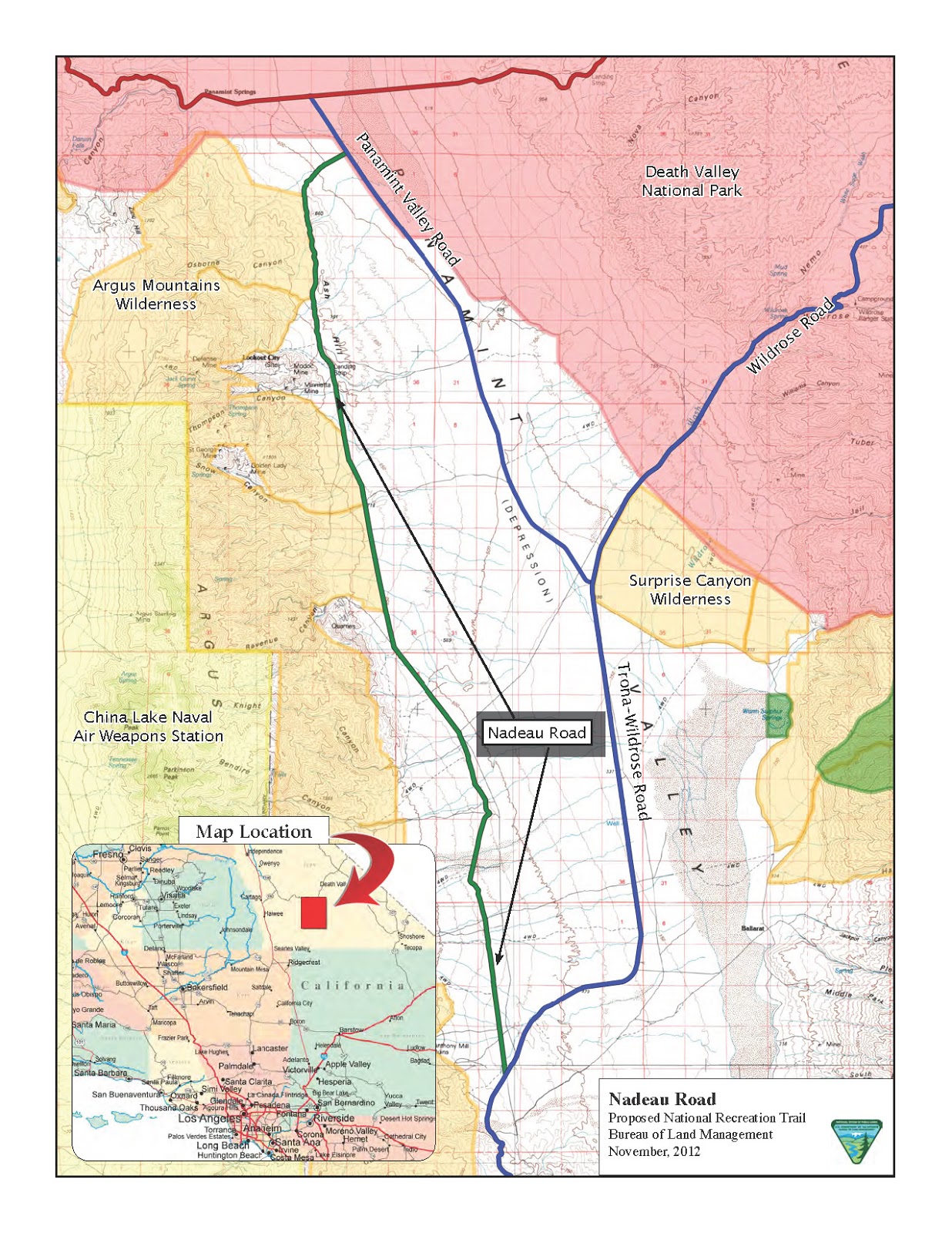 TimWaagBlog CALIFORNIA The Nadeau "Trail" (4x4 dirt road) Announced