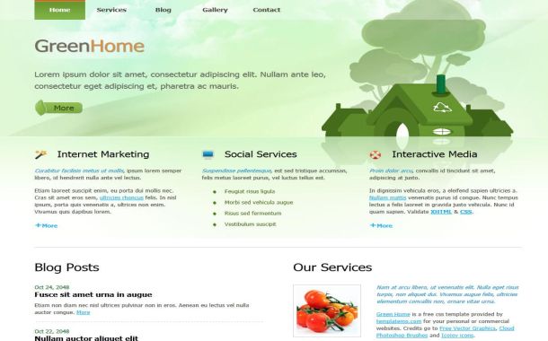 Free Green Nature Eco HTML CSS Website Template