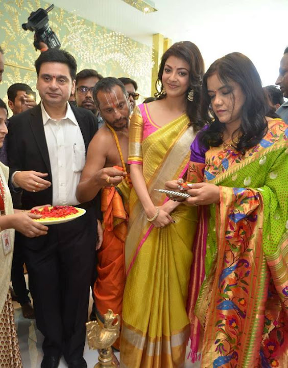 Kajal Aggarwal Stills At Trisha Designer Store Launch In Banjara Hills