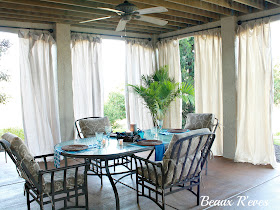 Beaux R'eves: No Sew Outdoor Curtains