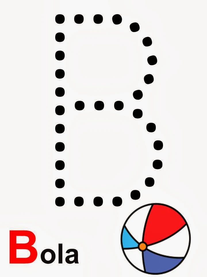 Alfabeto letra B bola
