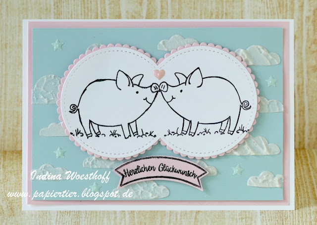 Glücksschweinchen | papiertier Indina | Stampin' Up! | This Little Piggy | Hochzeit | Wedding