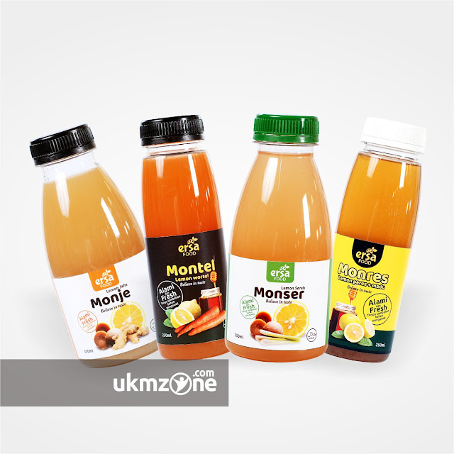  Desain  Label Kemasan  Minuman Botol  Untuk UMKM Kuliner Ersa 