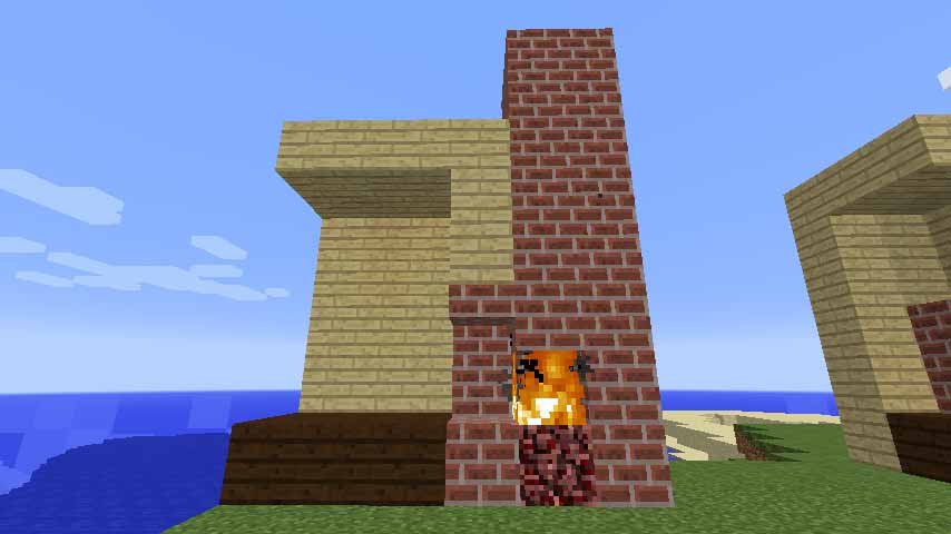 マインクラフト 安全な暖炉と煙突の作り方 マイクラマルチプレイ日記ブログ