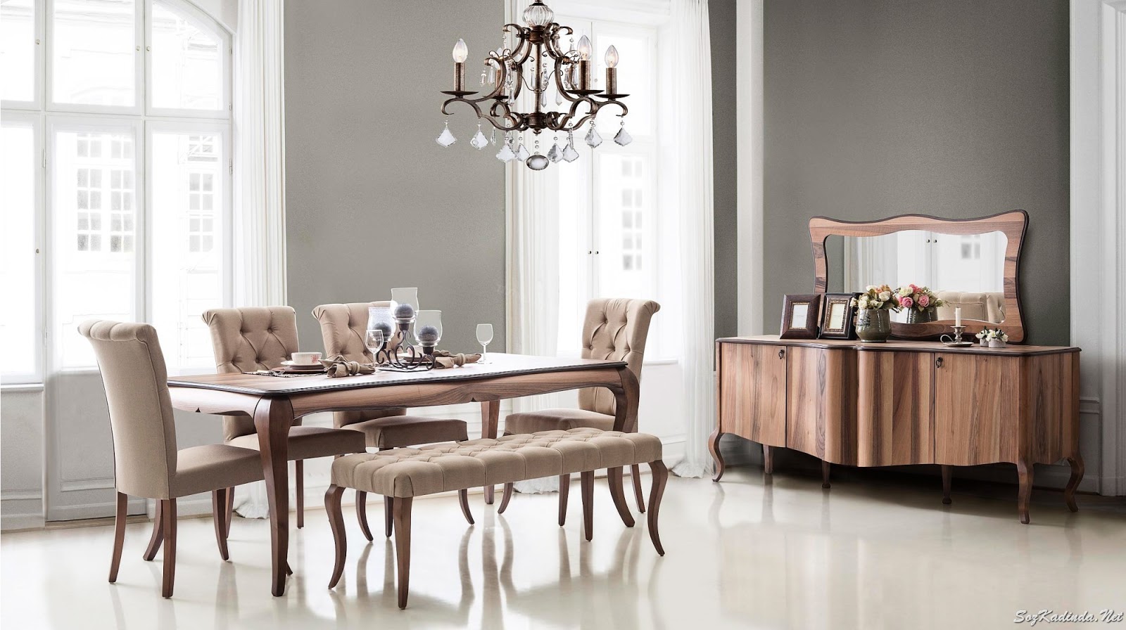 Şık Yemek Odası Takımları Söz Kadinda Örgü, Yemek