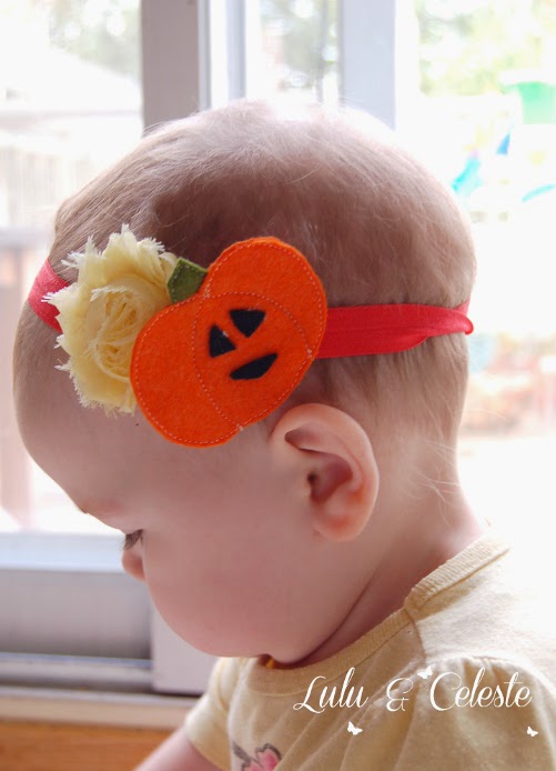 Pumpkin Headband Tutorial from Lulu & Celeste Sew Simple Home