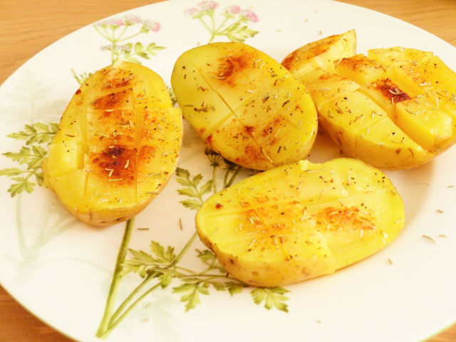 receta de patatas asadas al microondas