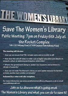 Save The Women's Library Public Meeting: 6th July (UK)
