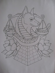 anubis tattoo egyptian egypt drawing drawings tefnut ankh heart weighing jack miss line ancient peppiette uploaded user