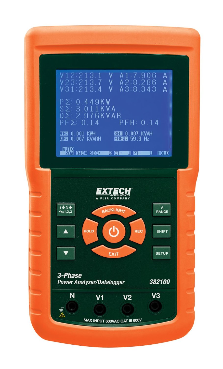 Power Analyzer 382100 EXTECH เครื่องวัดกำลังไฟฟ้า Power Analyzer