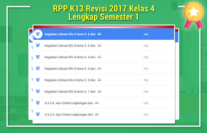 RPP K13 Revisi 2017 Kelas 4