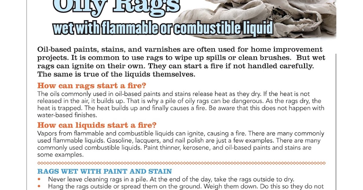 Village of Bellevue NFPA Oily Rag Safety