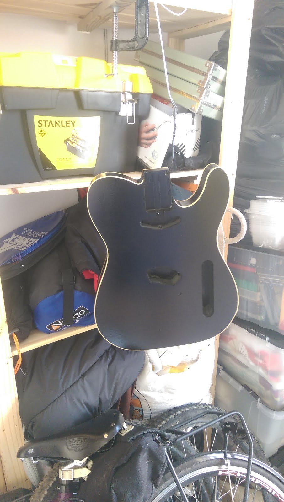 Chris Builds Guitars Telecaster build binding scraping