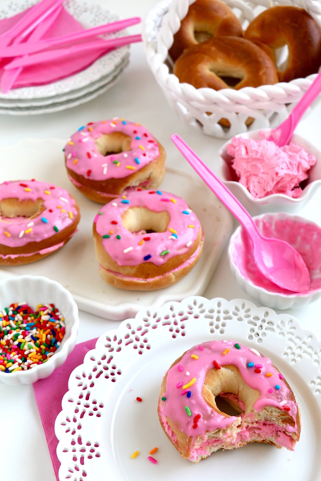 Easy NoBake Bagel Donuts The Lindsay Ann