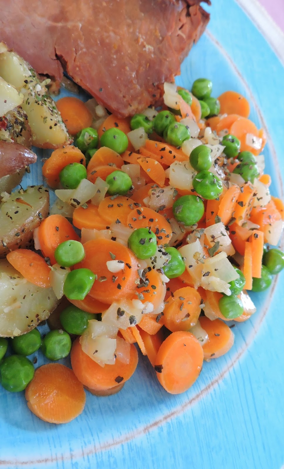 Honey Butter Peas and Carrots