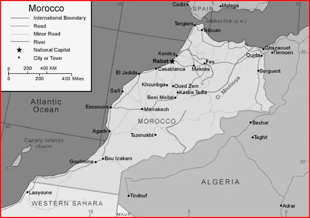 image:Black and white Morocco map