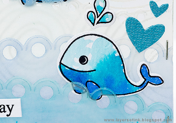 Layers of ink - Clear Whale Card by Anna-Karin with Simon Says Stamp Encouraging Animals