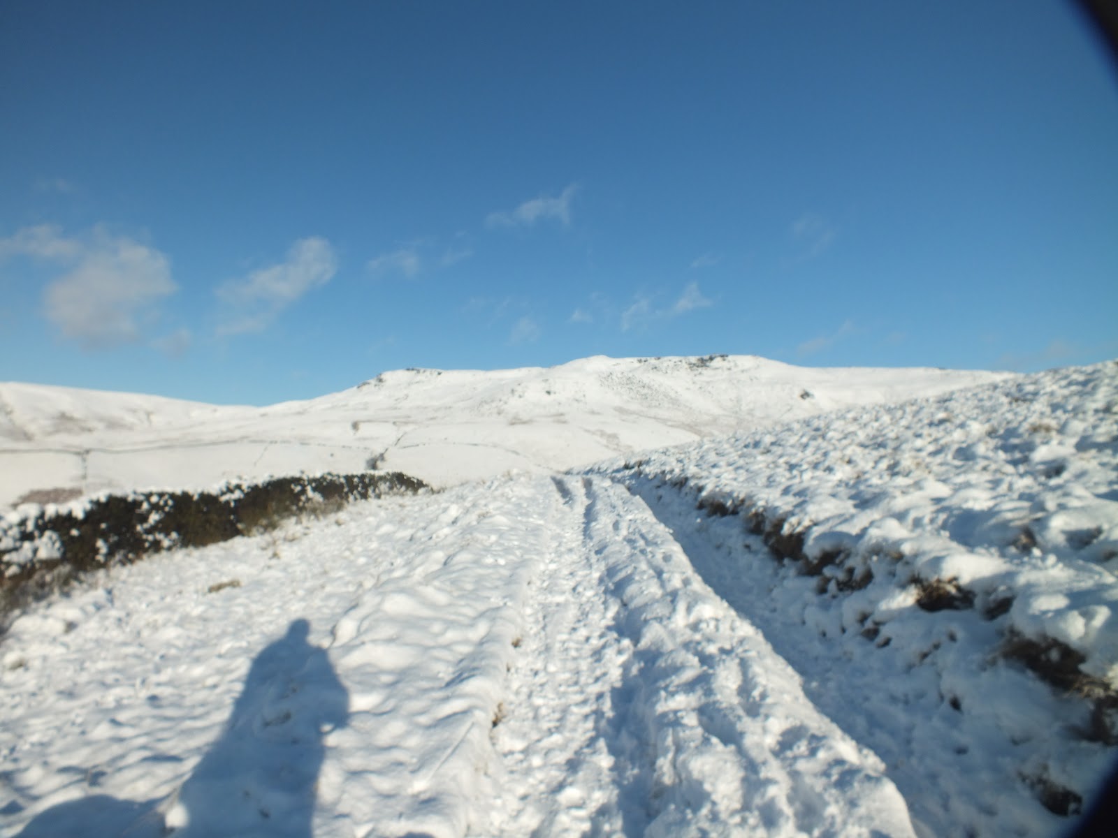 Helen and Colin Walking Blog Hayfield in The Snow